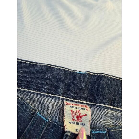 TRUE RELIGION JEANS BOOT CUT SEAT BLUE COTTON MADE IN USA SIZE 30 - Picture 9 of 13
